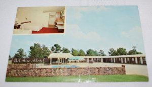 Bel Aire Motel Perry Georgia Postcard R. E. Drew Dexter Press 77023-B