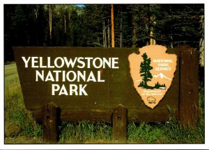 Yellowstone National Park Welcome Sign Roadside Marker