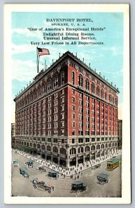 Davenport Hotel  Spokane  Washington   Postcard  c1920