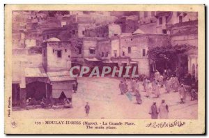 Morocco Moulay Idriss Old Postcard The square