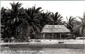 RPPC ACAPULCO, GRO,  Mexico  PIE de la CUESTA RESORT   c1940s   Postcard