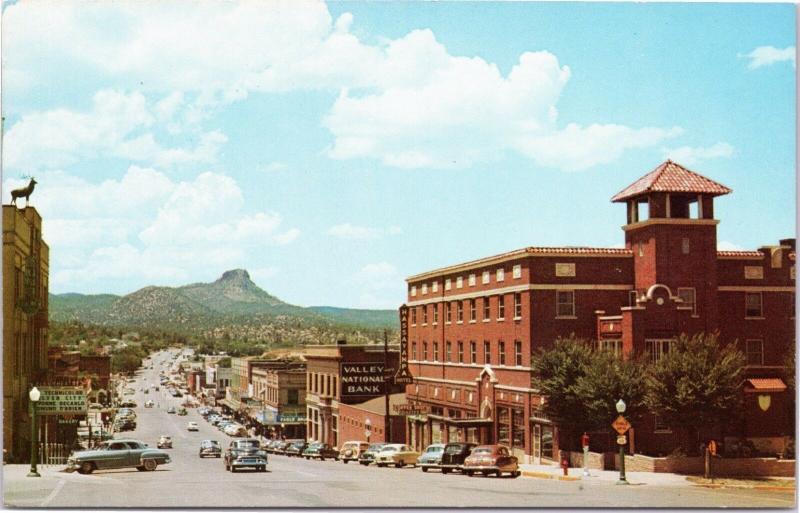 Gurley Street Scene - Hassayampa Hotel, Coffee Shop, Thumb Butte, Prescott AZ