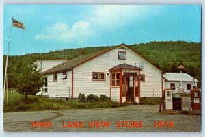 1980 Averill Vermont Vintage Postcard Lake View Store Northeast Kingdom Posted