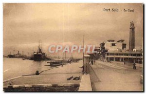 Postcard Ancient Egypt Egypt Port Said Wharf