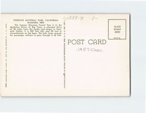 Postcard Wawona Tree, Yosemite National Park, Fish Camp, California