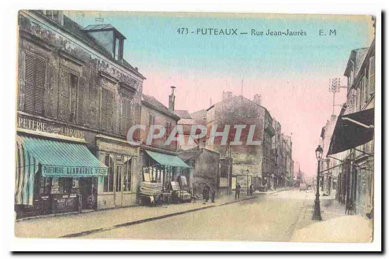 Puteaux Old Postcard Rue Jean Jaures