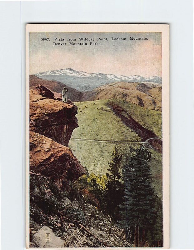 Postcard Vista From Wildcat Point, Lookout Mountain, Denver Mountain Parks, CO