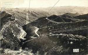 Postcard 1920a California Los Angeles Ridge Route Bakersfield Flag CA24-2739