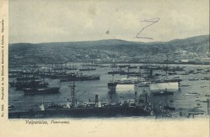 chile, VALPARAISO, Puerto, Panorama Harbour (1900s) Mattensohn & Grimm Postcard