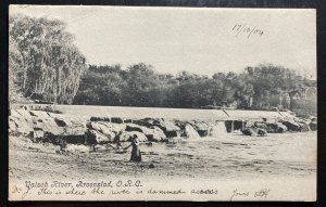 1904 Real Picture Postcard Cover Lroonstad Orange River Colony Valsch River