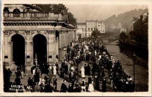 Vtg Karlsbad Muhlbrunn Emanatorium Karlovy Vary Czech Republic RPPC Postcard