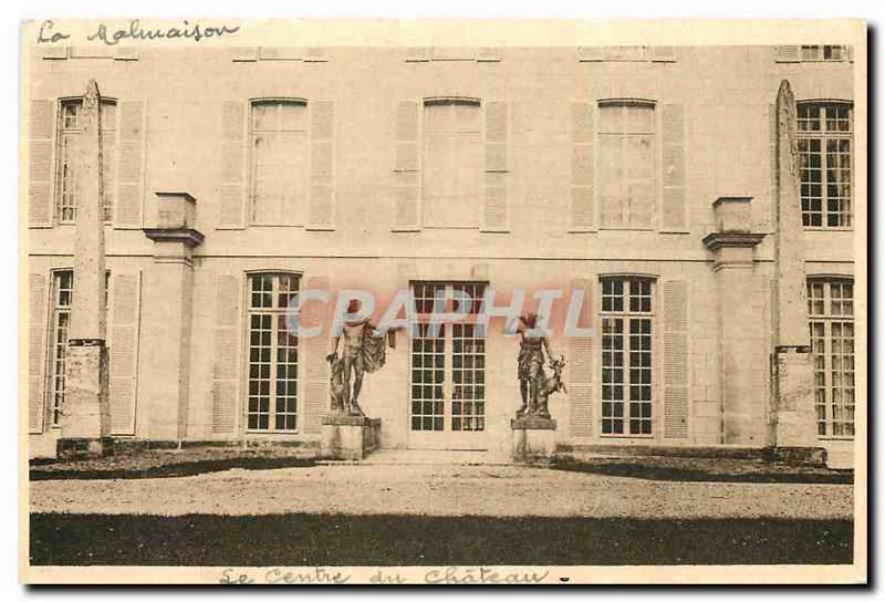 Old Postcard Malmaison The center of Chateau frontage West