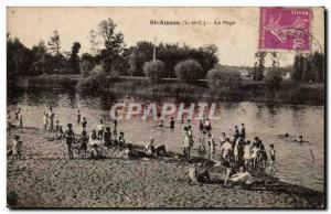 Saint Aignan Old Postcard Beach