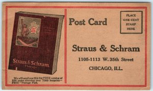 c1910s Straus & Schram Advertising Post Card Request Catalog Chicago, IL Vtg A19