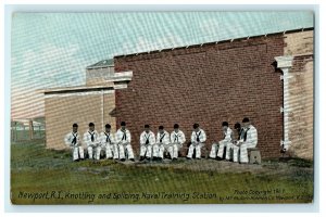 1923 Naval Training Session, Newport Rhode Island RI Vintage Postcard