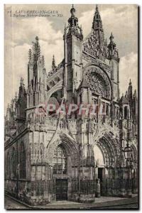 Caudebec-en-Caux Postcard Old L & # 39eglise Notre Dame