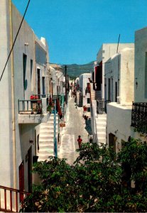 Greece Mykonos Picturesque Street View