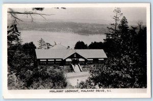 Victoria BC Canada Postcard Malahat Lookout Malahat Drive c1930's RPPC Photo