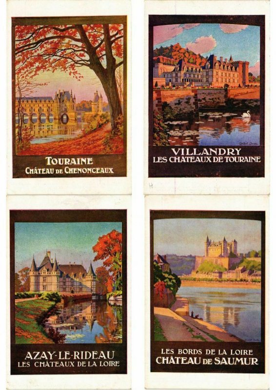 ADVERTISING TRAINS, CHEMIN DE FER POSTER STYLE 32 Vintage Postcards (L2736)