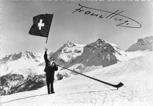 Lot292 Franz Franzl Lang switzerland flag alpine yodel actor film movie star