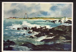 NJ Cape May Point Lighthouse Light House New Jersey Artist Signed Edith Berry PC