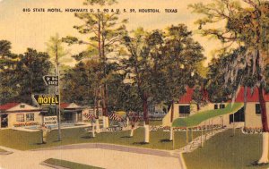 Houston Texas Big State Motel Linen Vintage Postcard AA32264