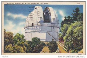 Telescope Dome On Mt. Wilson, Pasadena, California, PU-1939