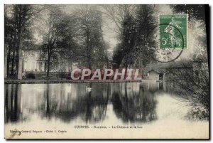 Old Postcard Suippes Nantivet Le Chateau And Lake