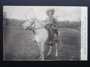 Rodeo Rider - Thomas Fossett as Texas Tom c1908 Postcard by Senior & Co.