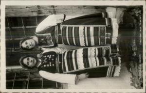 Native Women Costumes Trachten aus Traklen Real Photo Postcard