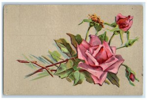 1908 Pink Roses Flowers Clarksville Arkansas AR Posted Antique Postcard