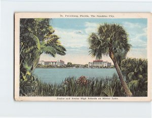 Postcard Junior and Senior High Schools on Mirror Lake, St. Petersburg, Florida