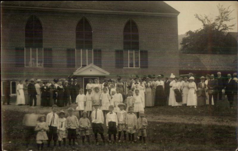 School & Children - Perkinsville Written on Back Vermont? Pennsylvania? RPPC