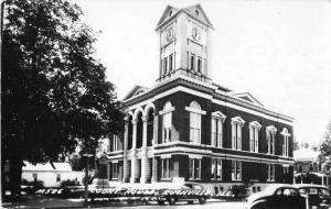 Rushville Illinois Court House Real Photo Antique Postcard J52206