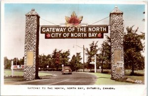 1950s Gateway of the North North Bay Ontario Canada Postcard