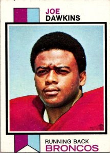 1973 Topps Football Card Joe Dawkins Denver Broncos sk2633