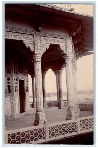 c1910's Agra Fort Apartment Of The Lady Of The Taj View Agra India RPPC Postcard 