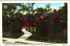 Postcard HOUSE SCENE Greensboro North Carolina NC AJ5315