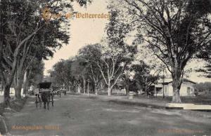 Weltevreden Indonesia Koningsplain Noord Street Scene Antique Postcard J67003