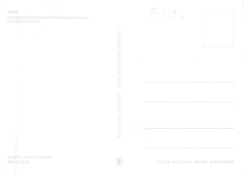 B47296 Jena Universitatschochaus   germany