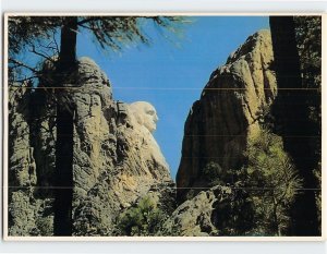 Postcard George Washington Mount Rushmore Black Hills of South Dakota USA