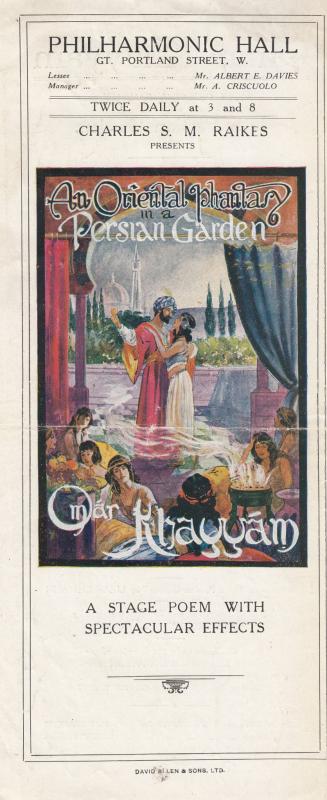 Omar Khayyam In A Persian Garden Astronomer Oriental Antique Theatre Programme