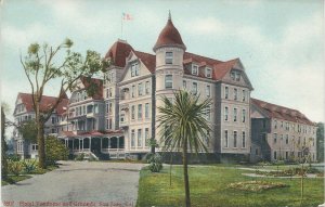 Hotel Vendome and Grounds, San Jose, California, Early Postcard, Unused