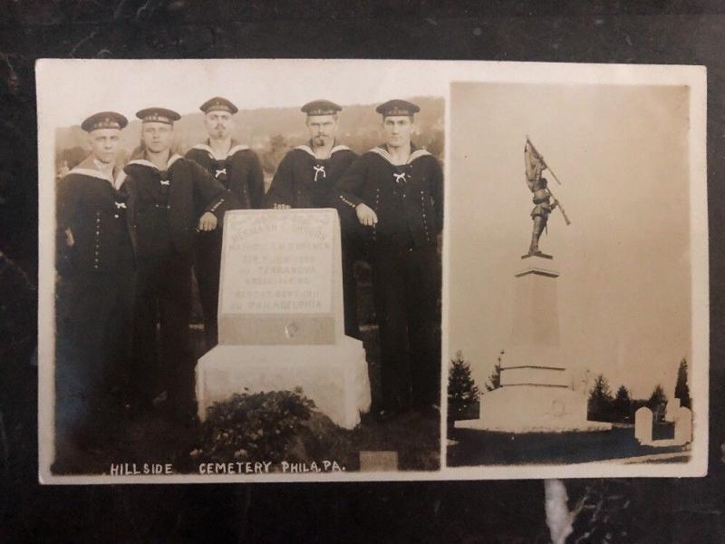 Mint USA RPPC Postcard Hillside Cemetery Philadelphia Pa