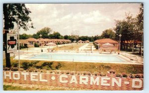 NEW ORLEANS, LA ~ Roadside Anchor Motor Park CARMEN-D MOTEL c1950s Postcard