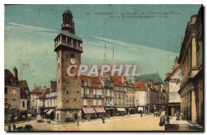 Postcard Old Mills Place de Ville Hotel and Tower Jacquemart