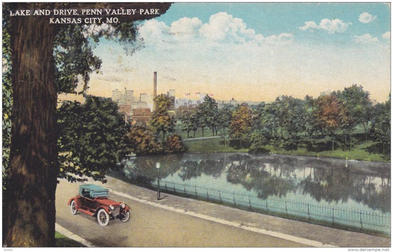 Lake and Drive, Penn Valley Park, Kansas City,Missouri,PU-1925