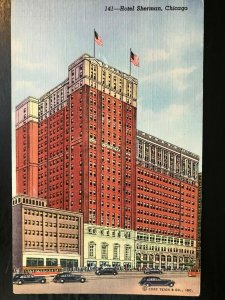 Vintage Postcard 1942 Hotel Sherman Chicago Illinois