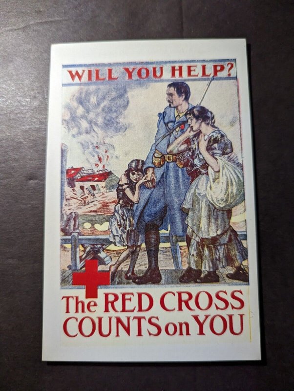 Mint France Recruitment Postcard Will You Help The Red Cross Counts on You