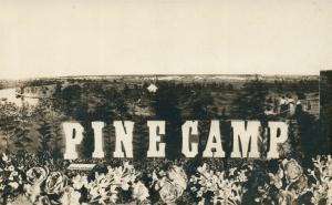 military PINE CAMP NY 1909 ANTIQUE REAL PHOTO POSTCARD RPPC by H.BEACH collage